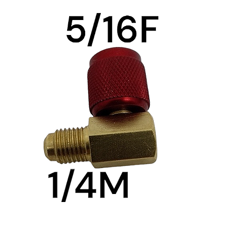 Adaptador Zl 90º 1/4 Macho X 5/16 Femea