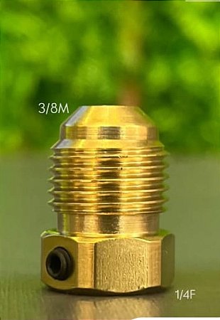 Adaptador ZL 3/8M X 1/4F com oring e allen