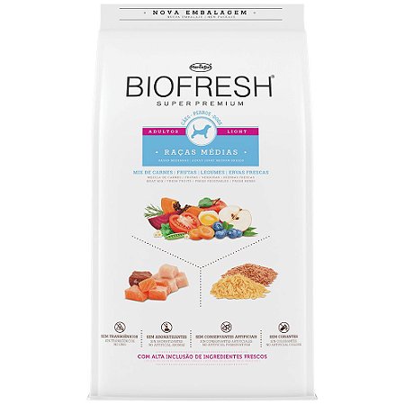 Ração Biofresh Light Para Cães Adultos de Raças Médias