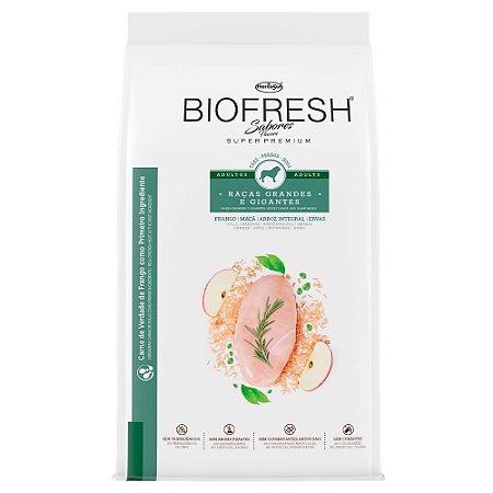 Ração Biofresh Para Cães Adultos de Raças Grandes e Gigantes Sabor Frango