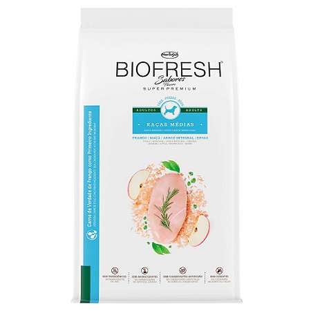 Ração Biofresh Para Cães Adultos de Raças Médias Sabor Frango