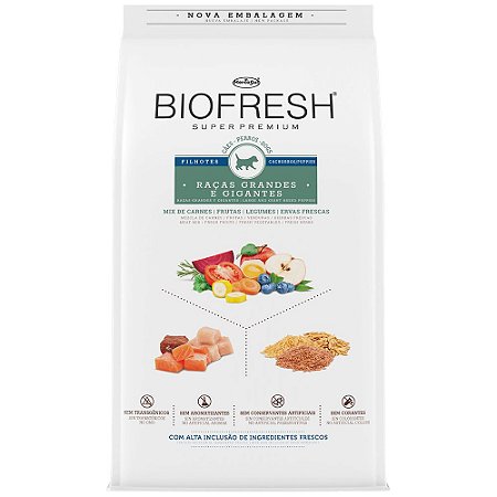 Ração Biofresh Para Cães Filhotes de Raças Grandes e Gigantes