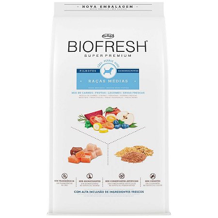Ração Biofresh Para Cães Filhotes de Raças Médias