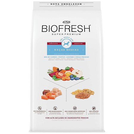 Ração Biofresh Para Cães Sênior de Raças Médias