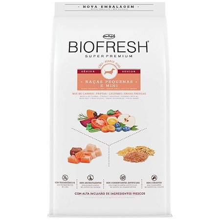 Ração Biofresh Para Cães Sênior de Raças Pequenas e Mini