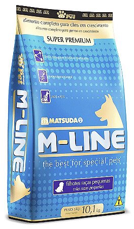 Ração Super Premium M-Line para Cães Filhotes de Raças Pequenas 10,1Kg
