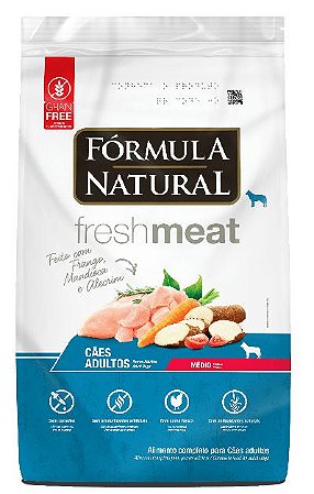 Ração Fórmula Natural Fresh Meat Cães Adultos Médio 12Kg