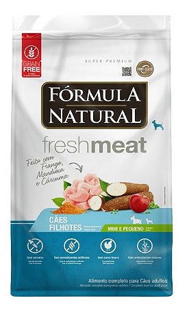 Ração Fórmula Natural Fresh Meat Cães Filhotes Mini Pequeno 7Kg