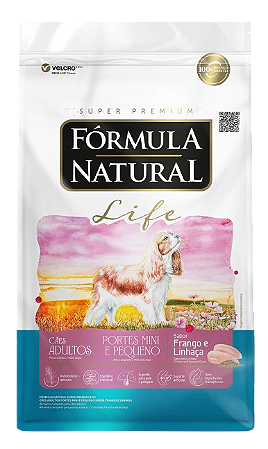 Ração Fórmula Natural Super Premium Life Cães Adultos Portes Mini e Pequeno