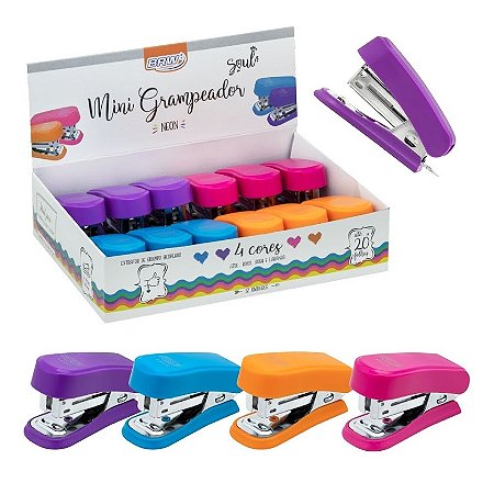 Mini Grampeador Neon GP0102 - BRW