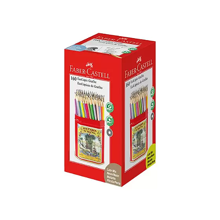 Lápis de Escrever Caixa com 160 unidades Nº 2 HB Ecolápis Grafite - Faber-Castell