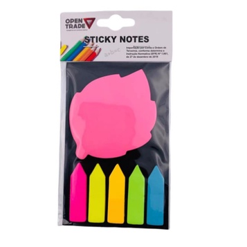 Bloco Adesivo E Marca Páginas Modelos Diversos Sticky Notes - Open Trade