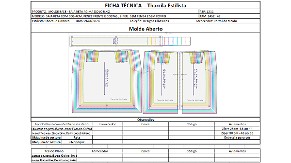 Gradação e Digitalização de Moldes