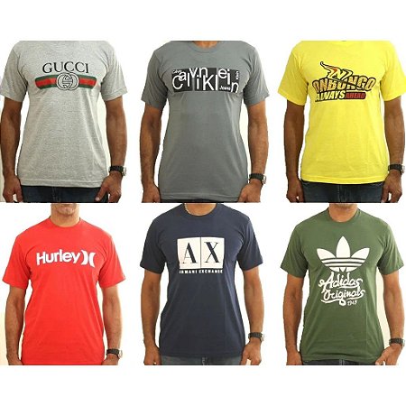 Kit 10 Camisetas, camisa, blusa, masculina. Multi-marcas. Revenda, atacado