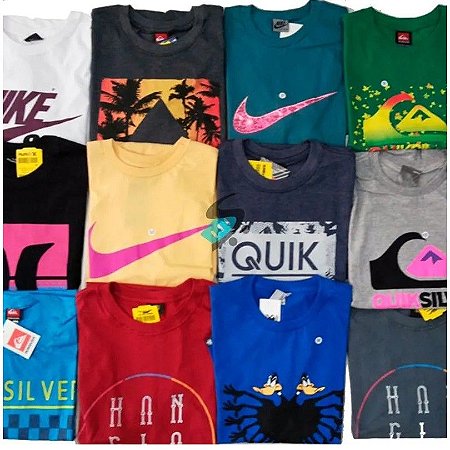 Kit 5 Camisetas Camisa Masculina Embalagem Individual Varias Marcas Pronta Entrega Envio