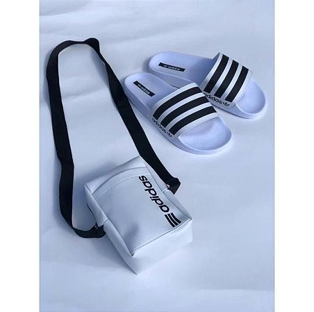 Kit Chinelo e Bolsa Adidas Confortável e Barato