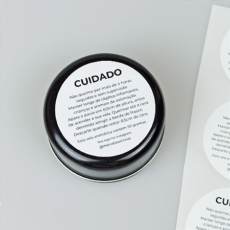Adesivo Cuidado para Velas