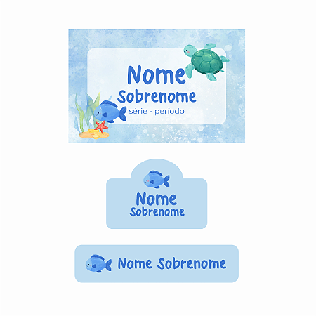 21 - Oceano - kit escolar