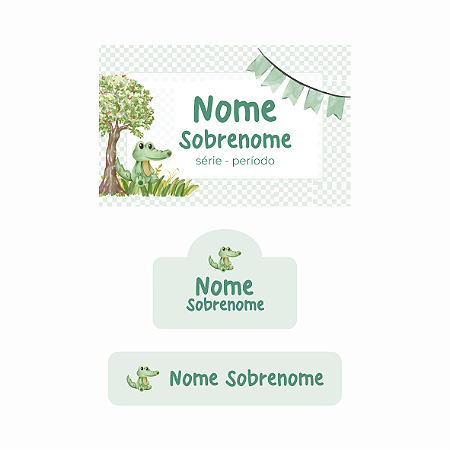 23 - Jacaré - kit escolar