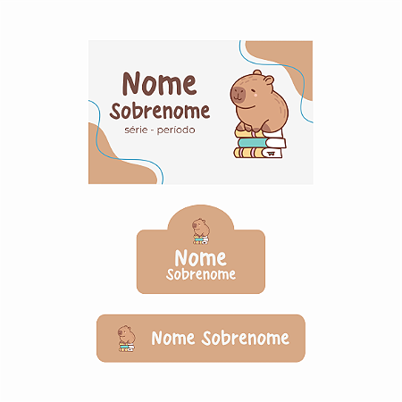 25 - Capivara 2 - kit escolar