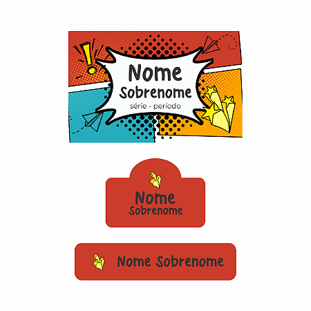 27 - Quadrinhos - kit escolar