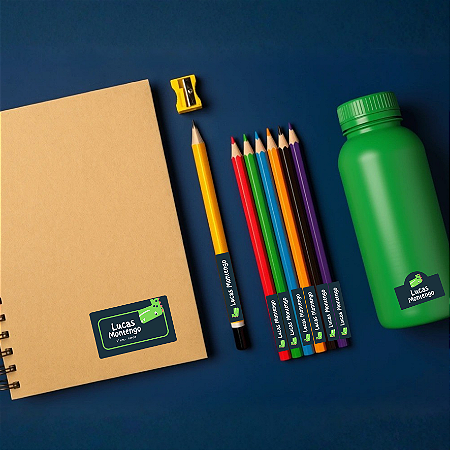 Etiqueta Material Escolar - Temas