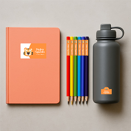 Etiquetas Material Escolar - Animais