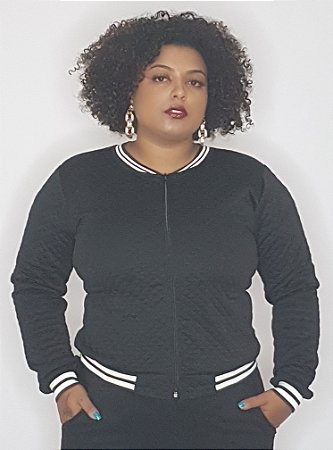 Jaqueta Bomber com zíper