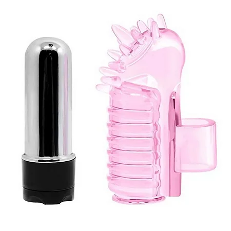 Dedeira Vibratória Finger Vibrator em Silicone com Saliências Massageadoras Sexy Import