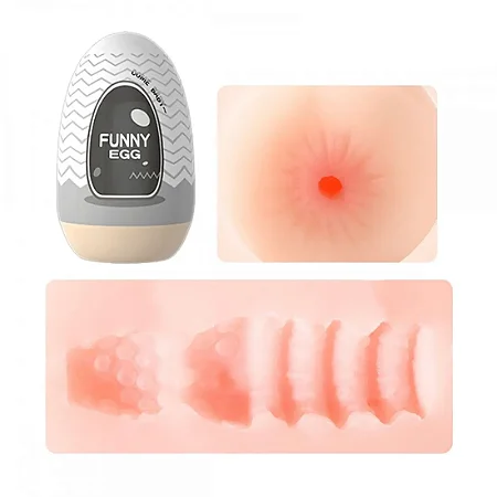 Masturbador Masculino  Egg Funny  Formato de Ânus em Cyberskin Vip Mix