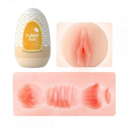 Masturbador Masculino Egg Funny  Formato Vagina em Cyberskin Vip Mix