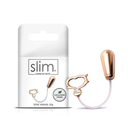 Cone Vaginal Pompoarismo em Metal 32g- 4,1 X 1,9CM Linha Slim Sexy Fantasy