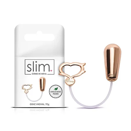 Cone Vaginal Pompoarismo em Metal 70g- 4,1X 2,1 cm Linha Slim Sexy Fantasy