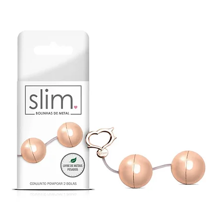 Conjunto Pompoarismo 2 Bolas Metal - 3,4CM Linha Slim Sexy Fantasy