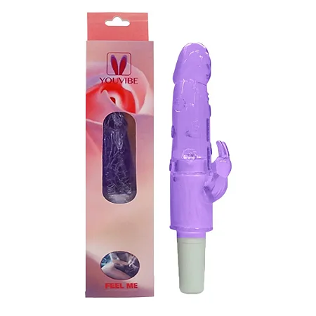 Vibrador Rabbit Pênis em Silicone com Estimulador Miss Collection