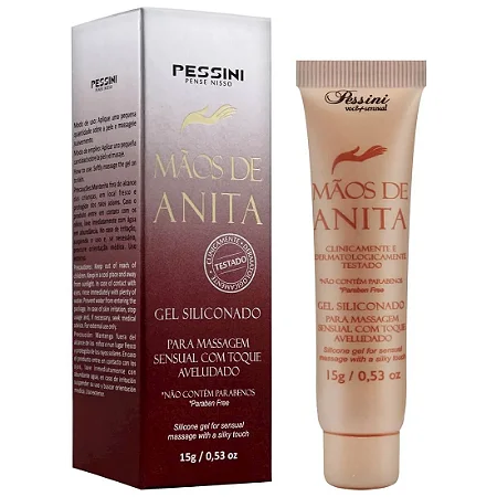 Gel Siliconado para Massagem Sensual com Toque Aveludado Mãos de Anita 15g Pessini