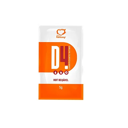 D4 Lubrificante Íntimo Hot Beijável 5G Sexy Fantasy