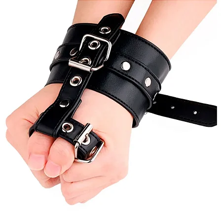 ALGEMAS PARA PULSOS E DEDOS ME AME COM REGULAGEM EM COURO SINTÉTICO ME AME