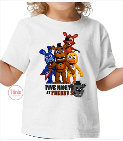 Camiseta Tradicional Fnaf Five Night At Freddys Filme