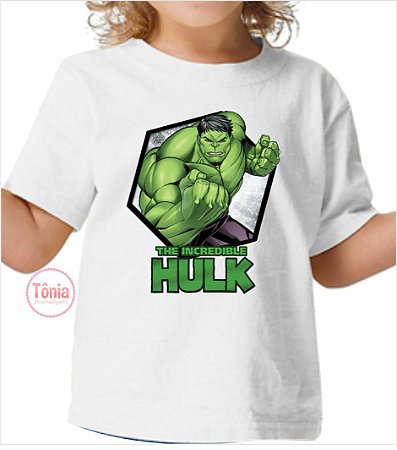 Hulk camiseta branca - Tônia Personalizados