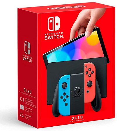 Console Nintendo Switch OLED - Vermelho e Azul Neon