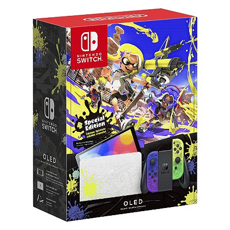 Console Nintendo Switch OLED Edição Especial Splatoon 3