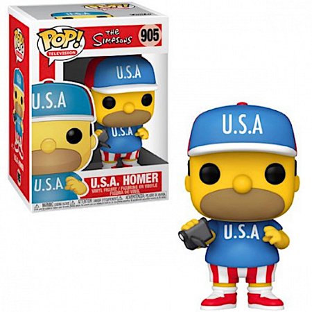 Funko POP Os Simpsons - U.S.A Homer 905 - Original