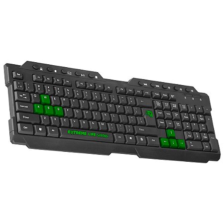 Teclado Gamer Membrana Dupla, 107 Teclas, Dragon War - ELG