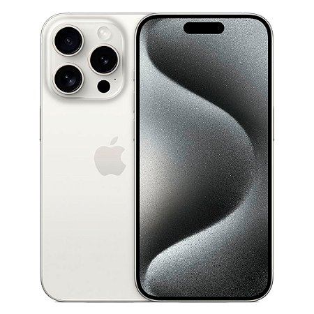 Smartphone iPhone 15 Pro 256gb, Câmera de 48Mp, Rede 5G e-Sim, Titânio Branco (Seminovo) - Apple