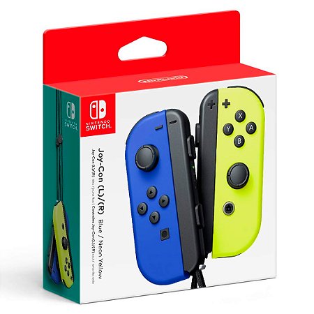 Joy-Con Nintendo Switch Azul e Amarelo - Nintendo