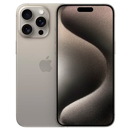 Smartphone iPhone 15 Pro Max 256gb, Câmera de 48Mp, Rede 5G e-Sim, Titânio Natural (Seminovo) - Apple