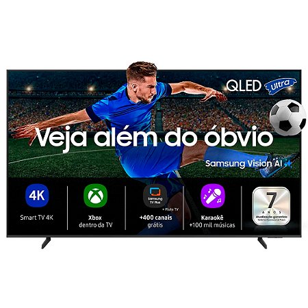 Smart TV 43" Vision AI TV QLED Ultra 4K, Processador com AI, Art Store, Alexa, QEF1 2025 - Samsung