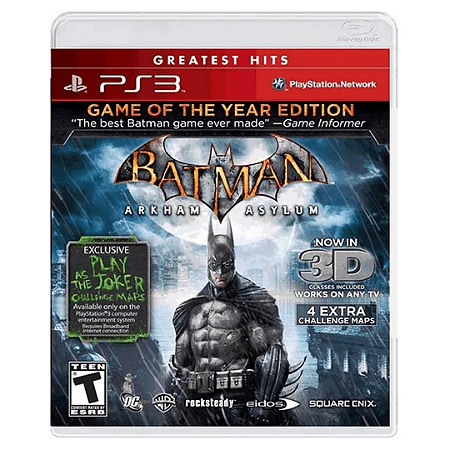 Jogo Batman Arkham Asylum Edição Jogo do Ano (Seminovo) - PS3