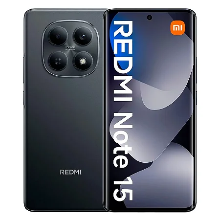 Smartphone Redmi Note 15 256gb/8gb de RAM, Câmera de 108Mp, Tela AMOLED 120Hz, Versão Global, Preto - Xiaomi